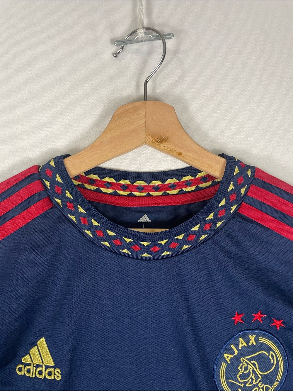 Adidas AFC Ajax Amsterdam 2022 Away Soccer #18 SZETO Custom? Jersey Sz L - Picture 11 of 16